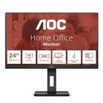 AOC 24E3QAF Professional Monitor|23.8 inch|IPS FHD 1920x1080 75hz|HDMI DP|VGA|Flicker Free|Speakers|Height Adjustable Stand - AOC E3 24E3QAF, 60.5 cm (23.8"), 1920 x 1080 pixels, Full HD, LCD, 4 ms, Black
