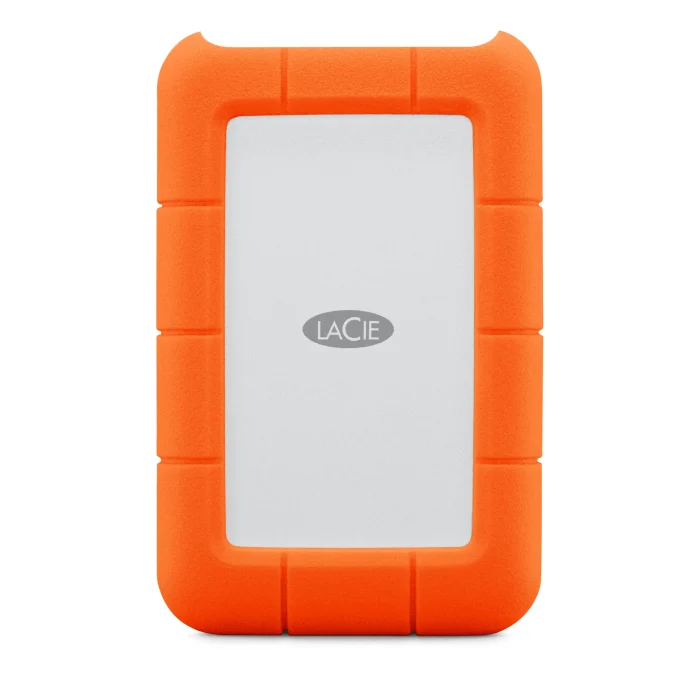 Seagate LaCie Rugged Mini; 1TB; USB 3.0; 2.5'' - LaCie Rugged Mini, 1000 GB, 2.5", 3.2 Gen 1 (3.1 Gen 1), 5400 RPM, Orange,Silver
