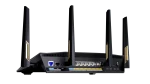 ASUS ROUTER/Expert/Wi-Fi 7/1376+5764 Mbps/2.4GHz 4x4/5GHz 4x4/2xWAN/9xLAN/AiMesh/AiProtection/ - ASUS RT-BE88U, Wi-Fi 7 (802.11be), Dual-band (2.4 GHz / 5 GHz), Ethernet LAN, Black, Grey, Tabletop router