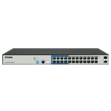 24 PoE 10/100/1000 ports + 2 Gigabit SFP ports Long Range Smart Switch 250W total POE budget; Max distance of 250m - 24 PoE 10/100/1000 ports + 2 Gigabit SFP ports Long Range Sm
