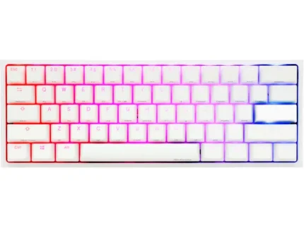 Ducky Keyboard One 2 Pro 60% Mechanical Keyboard; RGB; PBT Double Shot Keycaps - White- Cherry Black . - Ducky Keyboard One 2 Pro 60% -White- Cherry Black .