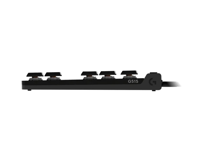 Logitech G515 TKL Wired Gaming Keyboard - BLACK - US INT'L - USB - N/A - Logitech G G515, Wired, USB, Mechanical, QWERTY, RGB LED, Black