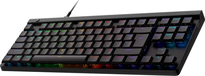 Logitech G515 TKL Wired Gaming Keyboard - BLACK - US INT'L - USB - N/A - Logitech G G515, Wired, USB, Mechanical, QWERTY, RGB LED, Black