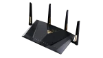 ASUS ROUTER/Expert/Wi-Fi 7/1376+5764 Mbps/2.4GHz 4x4/5GHz 4x4/2xWAN/9xLAN/AiMesh/AiProtection/ - ASUS RT-BE88U, Wi-Fi 7 (802.11be), Dual-band (2.4 GHz / 5 GHz), Ethernet LAN, Black, Grey, Tabletop router