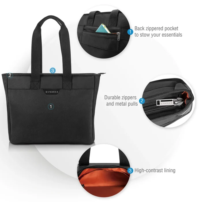 EVERKI EKB418 BUSINESS 418 15.6'' WOMEN’S LAPTOP TOTE BAG - EVERKI BUSINESS 418 15.6'' LAPTOP BRIEFCASE