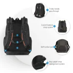 EVERKI EKP121S15 ATLAS 11''-15.6'' BACKPACK - Everki Atlas, 39.6 cm (15.6"), Notebook compartment, Black