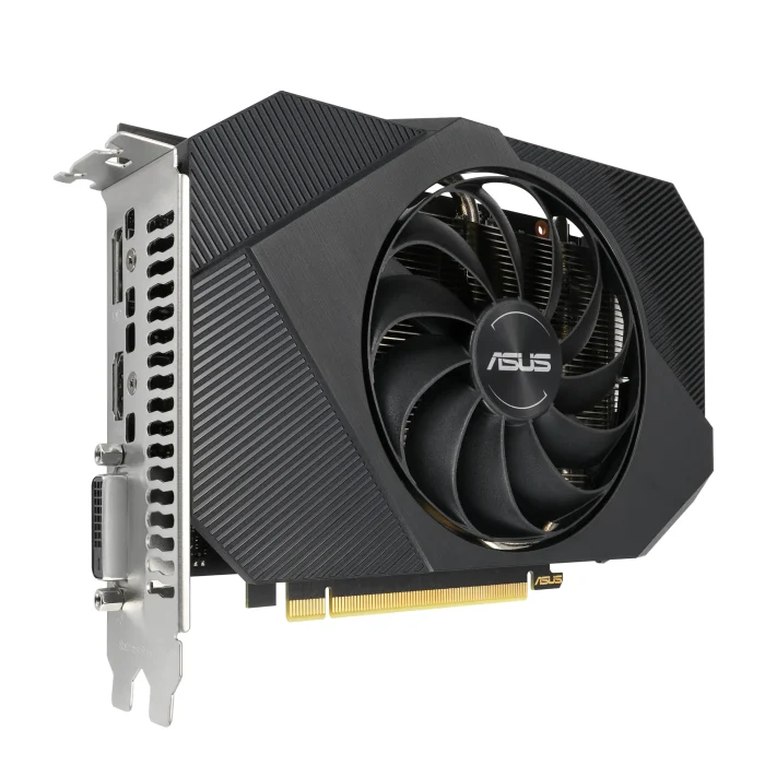 ASUS Graphics Card/NVIDIA/PCIe4/8GB GDDR6/OC mode:1807MHz/ Gaming mode:1777MHz/1xDVI/1xHDMI/1xDP/450W - ASUS Phoenix PH-RTX3050-8G-V2, GeForce RTX 3050, 8 GB, GDDR6, 128 bit, 7680 x 4320 pixels, PCI Express 4.0