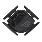 ASUS ROUTER/Gaming/WiFi7/1032+2882+5764Mbps/2.4GHz3x3/5GHz2x2/6GHz2x2/1xWAN(10G)/1xWAN(2.5G)/3xLAN/1xUSB/AiMesh/AiProtection/VPN - ASUS ROG Rapture GT-BE98, Wi-Fi 7 (802.11be), Quad-band (2.4 GHz / 5 GHz-1 / 5 GHz-2 / 6 GHz), Ethernet LAN, Black, Tabletop router
