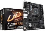 GIGABYTE Motherboard AMD A520M-S2H for 3rd/4th/5th Generation AMD Ryzen™ processors; 2x Dual DDR4; 1x M2; HDMI; DVI; VGA. - GIGABYTE A520M S2H Motherboard - Supports AMD Ryzen 5000 Series AM4 CPUs, 4+3 Phases Pure Digital VRM, up to 5100MHz DDR4 (OC), PCIe 3.0 x4 M.2, GbE LAN, USB 3.2 Gen 1, AMD, Socket AM4, 3rd Generation AMD Ryzen™ 3, Socket AM4, 64 GB, DDR4-SDRAM