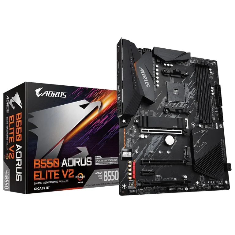 GIGABYTE Motherboard Aorus AMD B550 Chipset for 3rd/4th/5th Generation AMD Ryzen™ AM4 4x Dual DDR4; 2x M2; HDMI; DP; ATX - GIGABYTE Aorus AMD B550 Chipset for 3rd Generation AMD Ryzen
