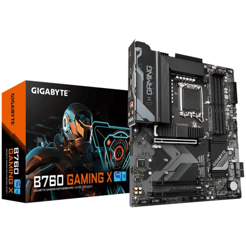 GIGABYTE Motherboard Intel® B760 Chipset for LGA 1700; 4x DDR5; 3x M2; HDMI/DP; ATX. - GIGABYTE Intel® B760 Chipset for 12th/13th Gen LGA 1700; 4x DDR5; 3x M2; HDMI/DP; ATX.