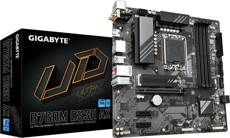 GIGABYTE Motherboard Intel® B760 Chipset for LGA 1700; 4x DDR5; 2x M2; VGA/HDMI/DP x2; mATX. - GIGABYTE Intel® B760 Chipset for 12th/13th Gen LGA 1700; 4x DDR5; 2x M2; VGA/HDMI/DP x2; mATX.
