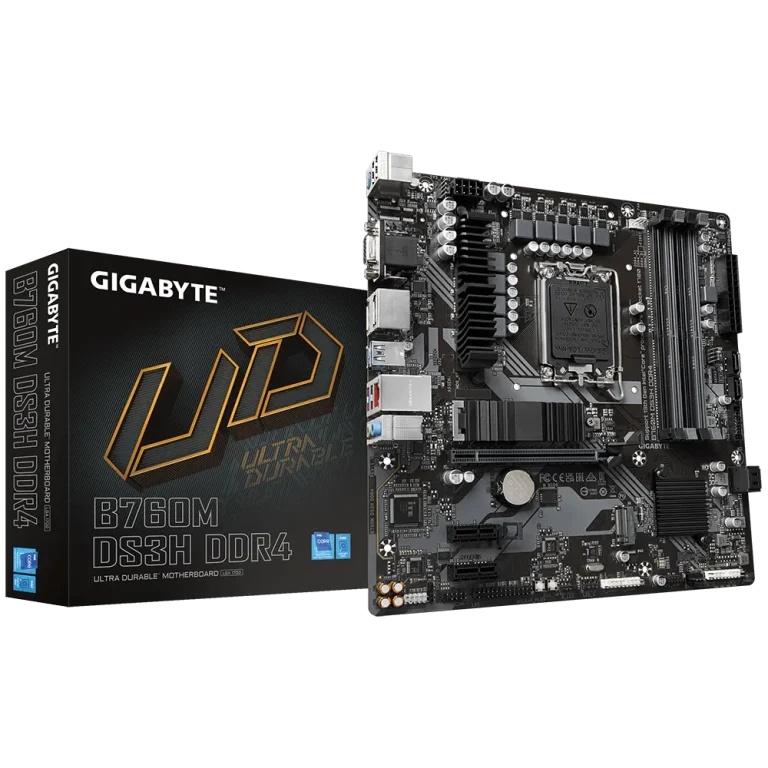 GIGABYTE Motherboard Intel® B760 Chipset for LGA 1700; 4x DDR5; 2x M2; VGA/HDMI/DP x2; mATX. - GIGABYTE Intel® B760 Chipset for 12th/13th Gen LGA 1700; 4x DDR5; 2x M2; VGA/HDMI/DP x2; mATX.