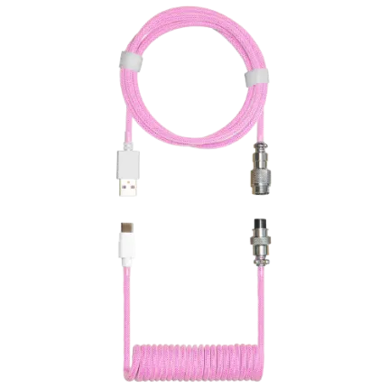 CM KB Coiled Cable; Double-Sleeved; Magenta; Type C - Cooler Master Coiled Cable; Double-Sleeved; Magenta; Type C