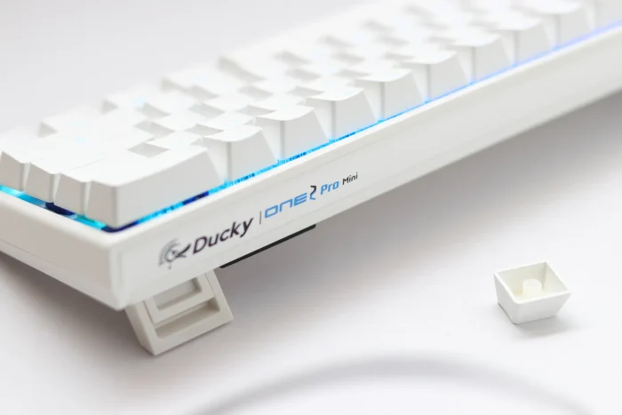 Ducky Keyboard One 2 Pro 60% Mechanical Keyboard; RGB; PBT Double Shot Keycaps - White- Cherry Black . - Ducky Keyboard One 2 Pro 60% -White- Cherry Black .