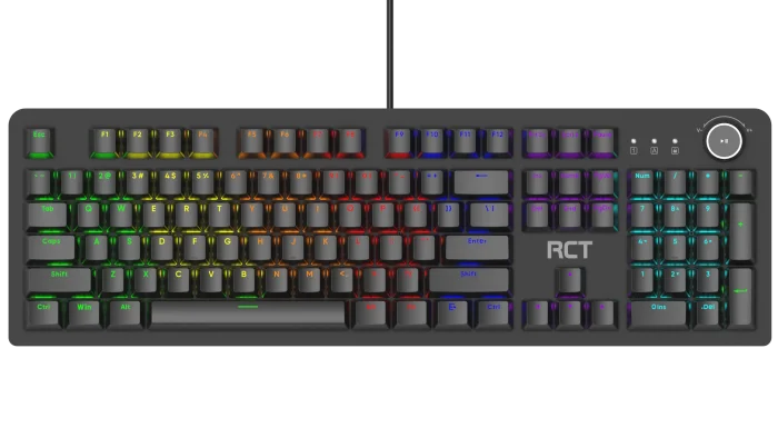 RCT HyperKey 104 keys Mechanical Gaming Keyboard; Blue mechanical switches; Multi Color LED Backlight. - RCT HyperKey Mechanical Gaming Keyboard