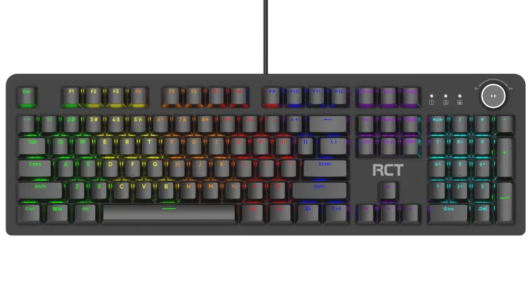 RCT HyperKey 104 keys Mechanical Gaming Keyboard; Blue mechanical switches; Multi Color LED Backlight. - RCT HyperKey Mechanical Gaming Keyboard