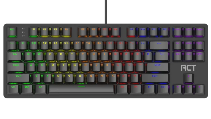 RCT HyperKeyTKL 87 keys Mechanical Gaming Keyboard; Blue mechanical switches; Multi Color LED Backlight. - RCT HyperKeyTKL Mechanical Gaming Keyboard