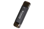 TRANSCEND 2 TB ESD310C USB3.2 TYPE A & C (USB 10Gbps) OTG COMPACT PORTABLE SSD - Read 1050MB/s Write 950 MB/s - Black - Transcend TS2TESD310C, 2 TB, USB Type-A to USB Type-C, 3.2 Gen 2 (3.1 Gen 2), 1050 MB/s, Black