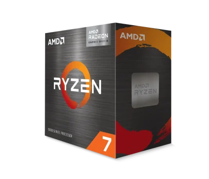 AMD Ryzen 7 8C/16T 5700G (4.6GHz; 20MB;65W;AM4) box; with Wraith Stealth Cooler and Radeon Graphics - AMD Ryzen 7 5700G, AMD Ryzen 7, Socket AM4, PC, 7 nm, AMD, 3.8 GHz
