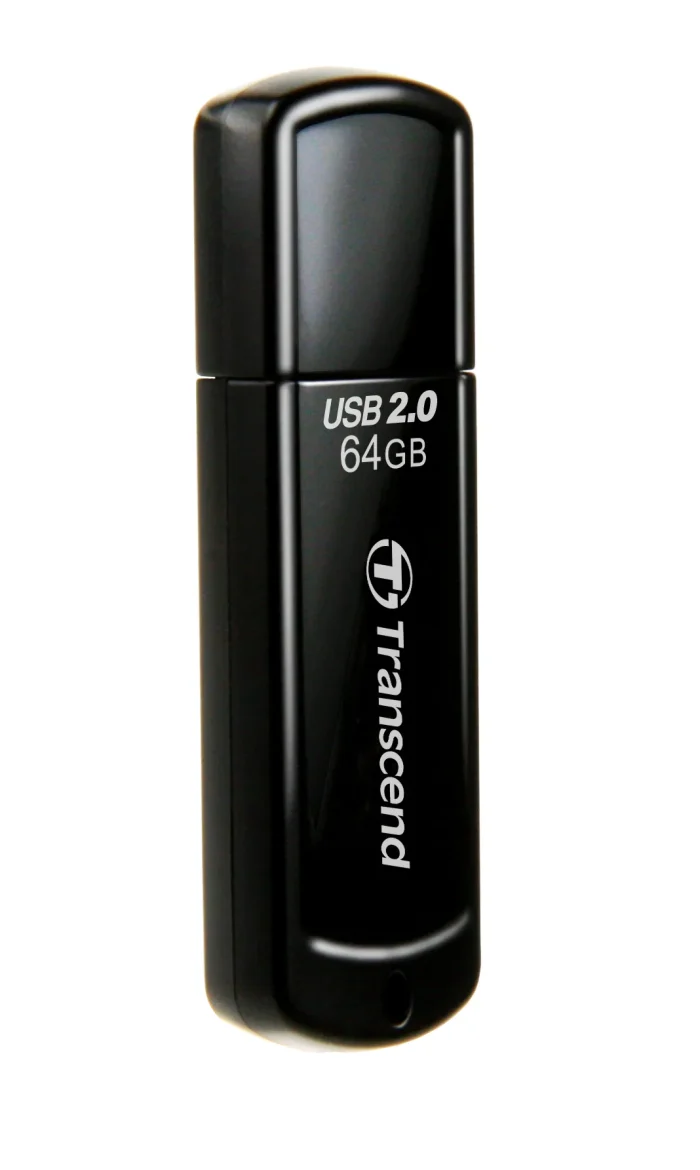 TRANSCEND 64GB JETFLASH 350 SERIES - Transcend JetFlash 350 64GB, 64 GB, USB Type-A, 2.0, Cap, 8.5 g, Black