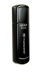 TRANSCEND 64GB JETFLASH 350 SERIES - Transcend JetFlash 350 64GB, 64 GB, USB Type-A, 2.0, Cap, 8.5 g, Black