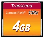 TRANSCEND 4GB COMPACT FLASH 133X - Transcend CompactFlash 133x 4GB, 4 GB, CompactFlash, MLC, 50 MB/s, 20 MB/s, Black