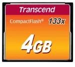 TRANSCEND 4GB COMPACT FLASH 133X - Transcend CompactFlash 133x 4GB, 4 GB, CompactFlash, MLC, 50 MB/s, 20 MB/s, Black