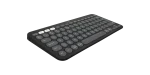 Pebble 2 Combo - TONAL GRAPHITE - US INT'L - 2.4GHZ/BT - N/A - Logitech 920-012239, Wireless, RF Wireless + Bluetooth, Scissor key switch, QWERTY, Graphite, Mouse included