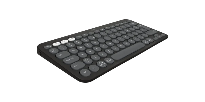 Pebble 2 Combo - TONAL GRAPHITE - US INT'L - 2.4GHZ/BT - N/A - Logitech 920-012239, Wireless, RF Wireless + Bluetooth, Scissor key switch, QWERTY, Graphite, Mouse included