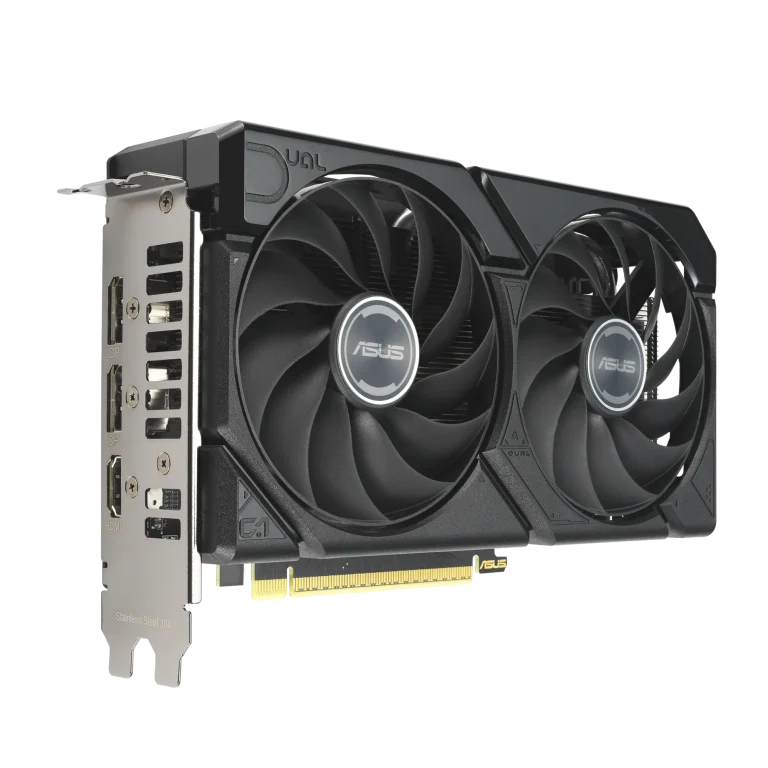 ASUS Graphics Card/AMD/PCIe5/8GB GDDR6/OC mode:up to TBA MHz (Boost Clock)/Default mode:up to TBA MHz(Boost)1xHDMI/2xDP/550W - ASUS DUAL-RX9060XT-8G, Radeon RX 9060 XT, 8 GB, GDDR6, 128 bit, 7680 x 4320 pixels, PCI Express 5.0