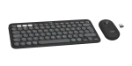 Pebble 2 Combo - TONAL GRAPHITE - US INT'L - 2.4GHZ/BT - N/A - Logitech 920-012239, Wireless, RF Wireless + Bluetooth, Scissor key switch, QWERTY, Graphite, Mouse included