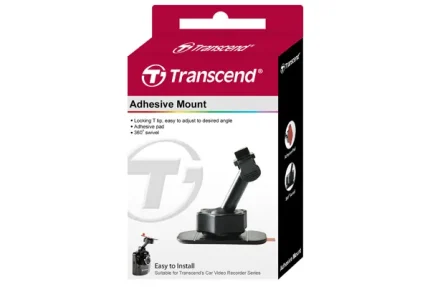 TRANSCEND DRIVEPRO ADHESIVE MOUNT - Transcend Adhesive Mount for DrivePro, Black, 360°, Transcend's Car Video Recorder series, 51 mm, 55 mm, 29 mm