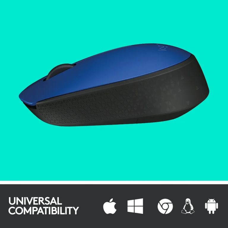 910-004640 - LOGI M171 910-004640 Wireless mouse (BLUE Nano USB receiver 3 buttons optical . - Logitech M170 Wireless Mouse, Ambidextrous, Optical, RF Wireless, 1000 DPI, Blue