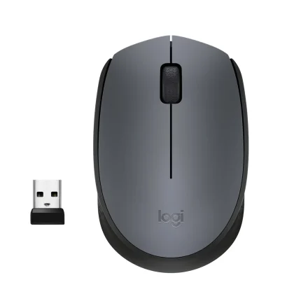 910-004642- Logitech M170 Wireless Mouse - GREY-K - 2.4GHZ - Logitech M170 Wireless Mouse, Ambidextrous, Optical, RF Wireless, 1000 DPI, Grey