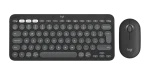 Pebble 2 Combo - TONAL GRAPHITE - US INT'L - 2.4GHZ/BT - N/A - Logitech 920-012239, Wireless, RF Wireless + Bluetooth, Scissor key switch, QWERTY, Graphite, Mouse included