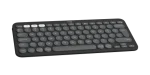 LOGI Pebble Keys 2 K380s - TONAL GRAPHITE - US INT'L - BT - Logitech Pebble Keys 2 K380s, Mini, Wireless, RF Wireless + Bluetooth, Scissor key switch, QWERTY, Graphite