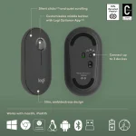 Pebble 2 Combo - TONAL GRAPHITE - US INT'L - 2.4GHZ/BT - N/A - Logitech 920-012239, Wireless, RF Wireless + Bluetooth, Scissor key switch, QWERTY, Graphite, Mouse included