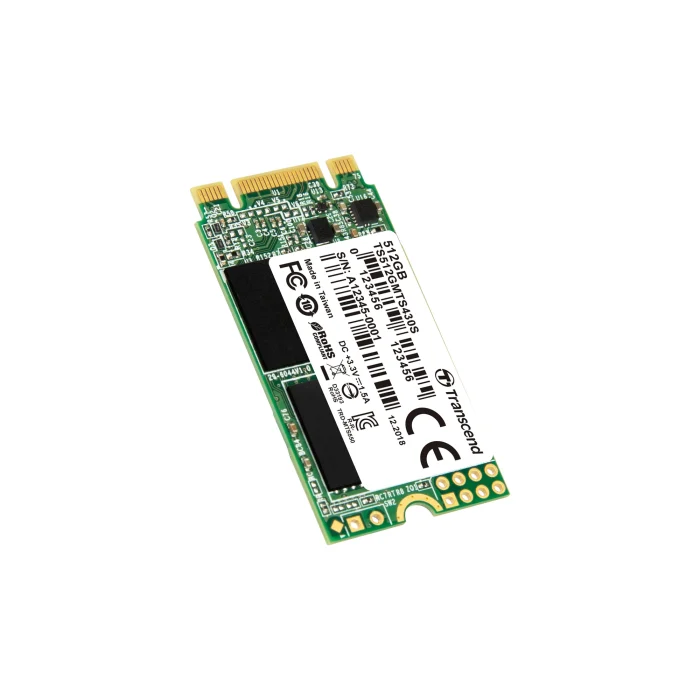 TRANSCEND 512B MTS420S SATA3 M.2 2242 SSD - 3D NAND - Transcend M.2 SSD 430S 512GB, 512 GB, M.2, 560 MB/s, 6 Gbit/s