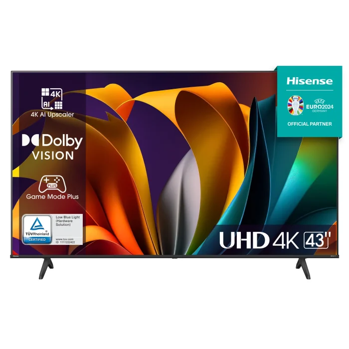 Hisense LEDN43A6N 43inch UHD 4K;Precision Colour;Game Mode Plus;Dolby Vision;Smooth Motion ;Dolby Audio;Airplay2 &Smart Home Rea - Hisense 43A6N, 109.2 cm (43"), 3840 x 2160 pixels, LED, Smart TV, Wi-Fi, Black