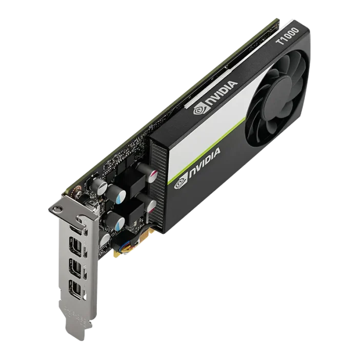 PNY NVIDIA QUADRO T1000 PCI-Express 3.0 x16 ; LP; 8 GB GDDR6 128-bit; 4x Mini DP 1.4 : LOW PROFILE; 50W. - PNY VCNT1000-8GB-PB, T1000, 8 GB, GDDR6, 128 bit, 7680 x 4320 pixels, PCI Express x16 3.0