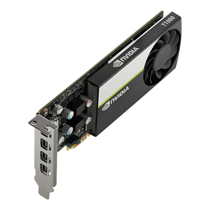 PNY NVIDIA QUADRO T1000 PCI-Express 3.0 x16 ; LP; 8 GB GDDR6 128-bit; 4x Mini DP 1.4 : LOW PROFILE; 50W. - PNY VCNT1000-8GB-PB, T1000, 8 GB, GDDR6, 128 bit, 7680 x 4320 pixels, PCI Express x16 3.0