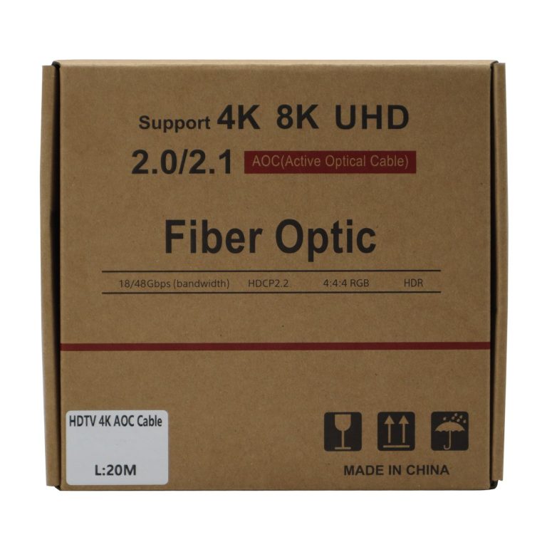 GIZZU 4K Active fibre Optic HDMI Cable 20m Black