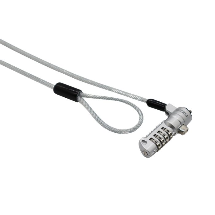 Gizzu Secure Wedge Code Cable Lock 1.8m Silver