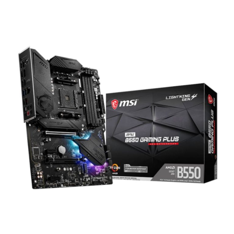 MSI MPG B550 Gaming Plus AM4 ATX Motherboard – Ryzen 5000 Black