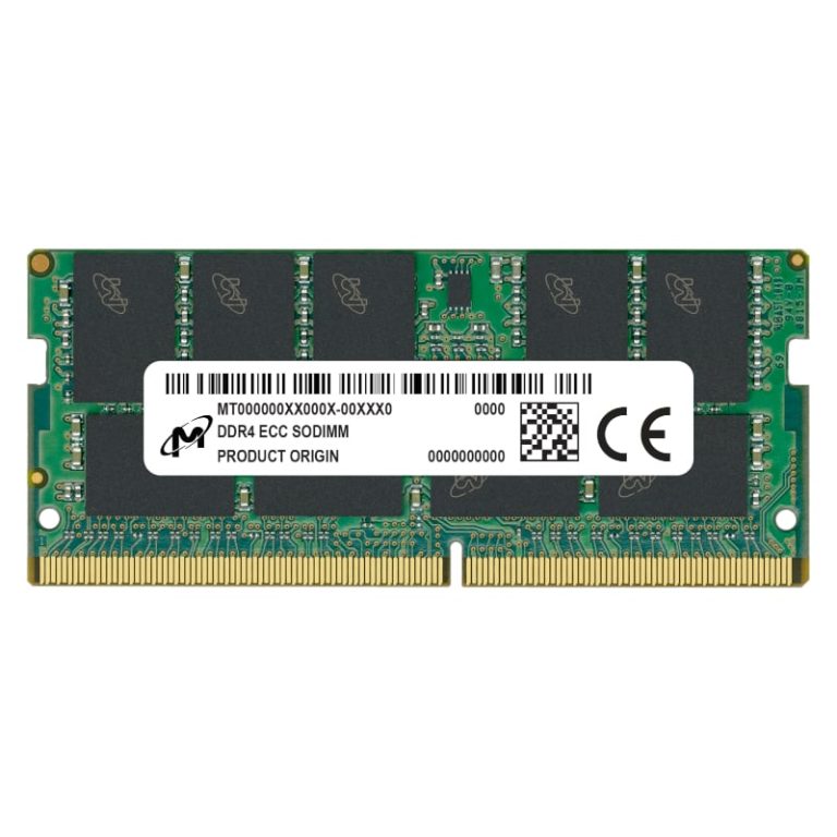 Micron MTA18ASF4G72HZ-3G2R 32GB 3200MHz DDR4 ECC SODIMM Memory Green