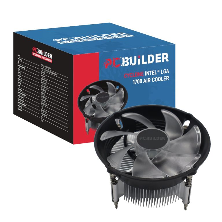 PCBuilder CYCLONE Intel® LGA 1700 Air Cooler Black