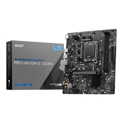 MSI H610M-S PRO LGA1700 M-ATX DDR4 Motherboard Black