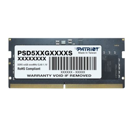Patriot Signature Line DDR5 16GB 4800MHz Single Rank SODIMM Notebook Memory Black
