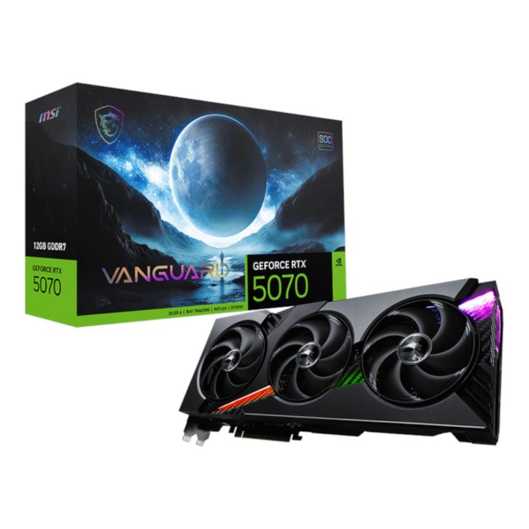 MSI GeForce RTX 5070 VANGUARD SOC 12GB Graphics Card Black